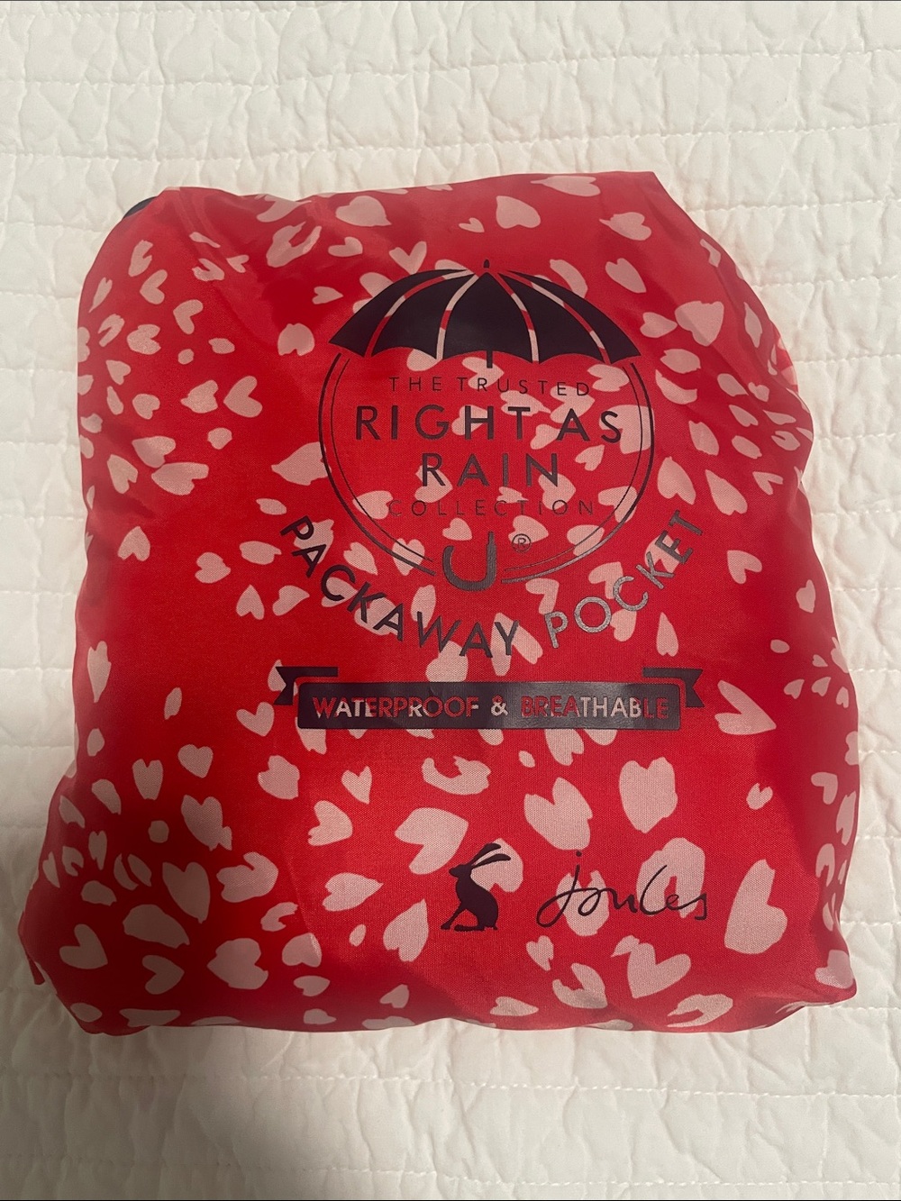 Women's Red Heart Print Crossbody Bag - Unbranded